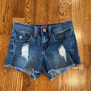 Pinc Girls Denim Blue Distressed Shorts Size 8